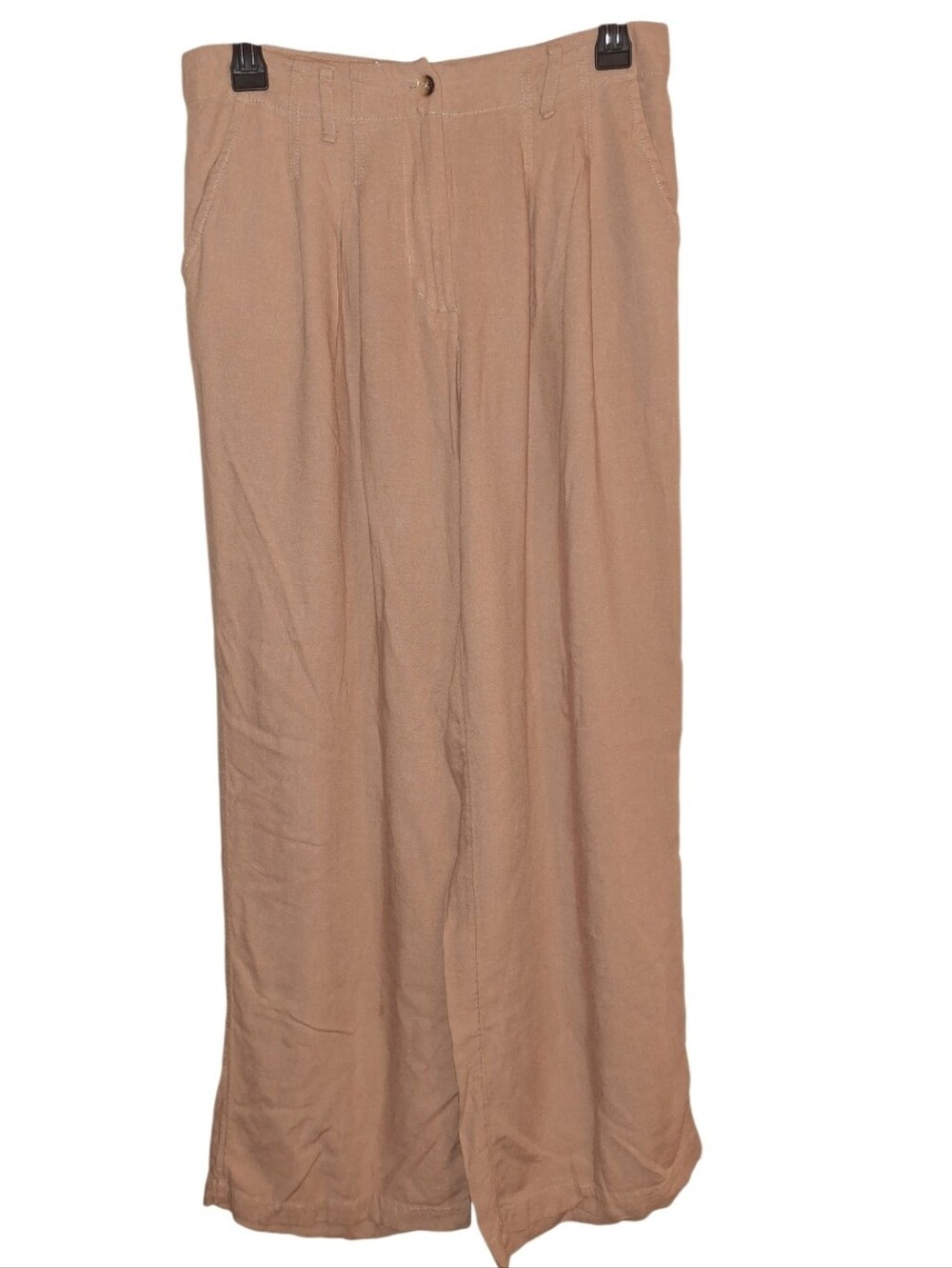 Urban Outfitters Wide Leg Linen-Blend Flowy Lightweight Pants Tan/cream Size 0